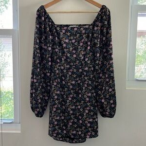 All in Favor Flower Dress w/ Open Back